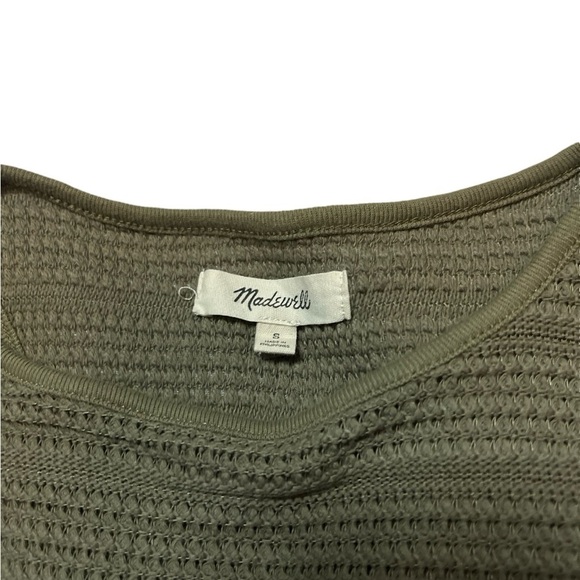 Madewell Women’s Knitted Olive Green Cropped Tank Top - Picture 7 of 10